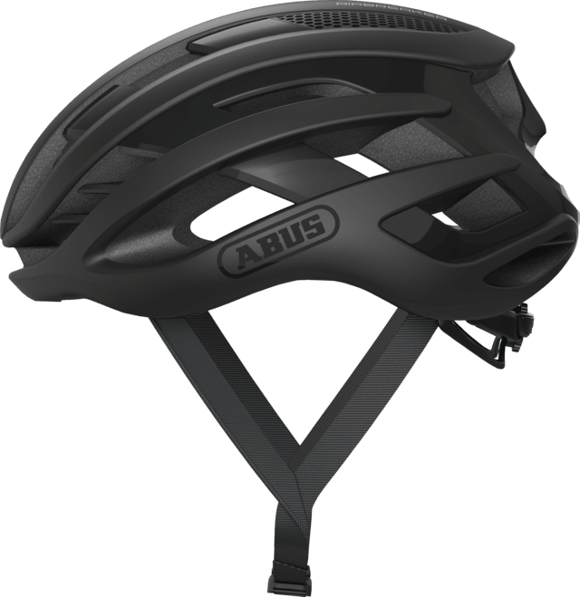 Abus Air Breaker Road Cycling Helmet (Velvet Black) | Cycling Gears Hub - Cycling Gears Hub
