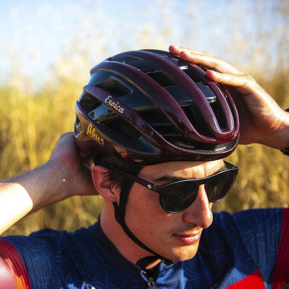 Abus Airbreaker Eroica Road Cycling Helmet (Chianti Red) | Cycling Gears Hub