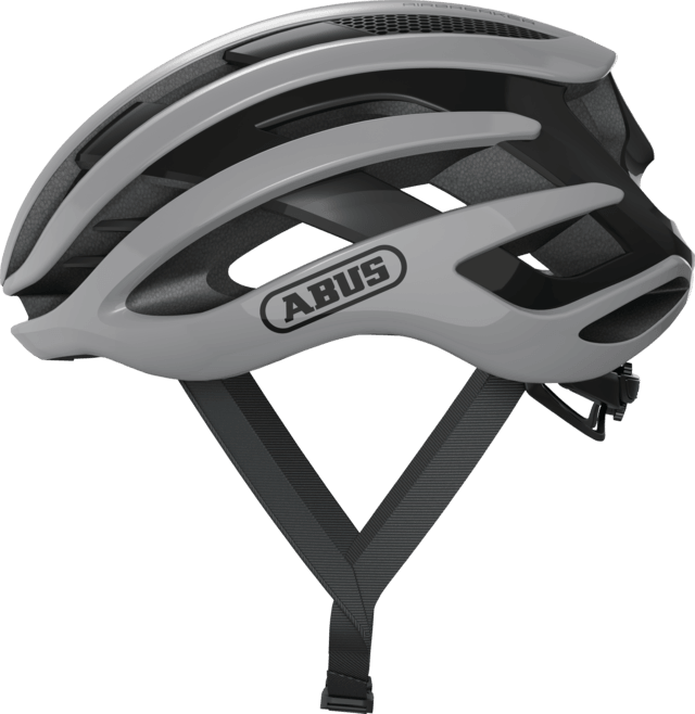 Abus Airbreaker Road Cycling Helmet (Race Grey) | Cycling Gears Hub - Cycling Gears Hub
