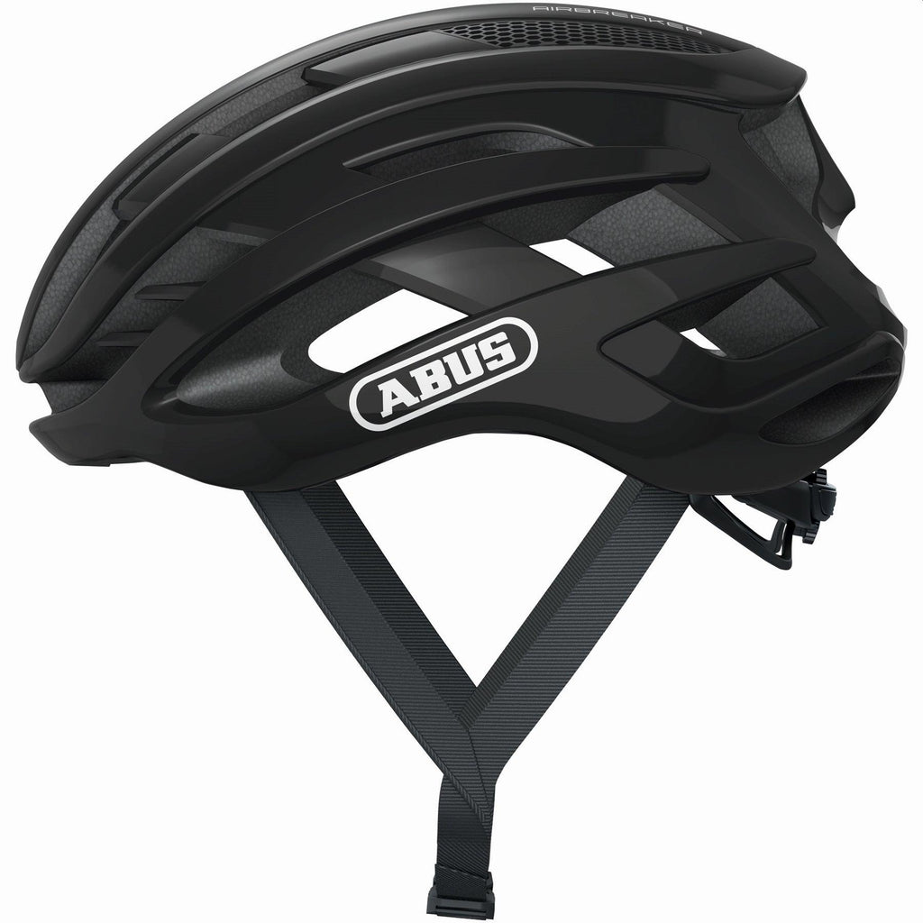 Abus Airbreaker Road Cycling Helmet (Shiny Black) | Cycling Gears Hub