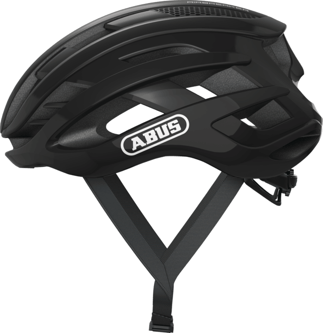 Abus Airbreaker Road Cycling Helmet (Shiny Black) | Cycling Gears Hub