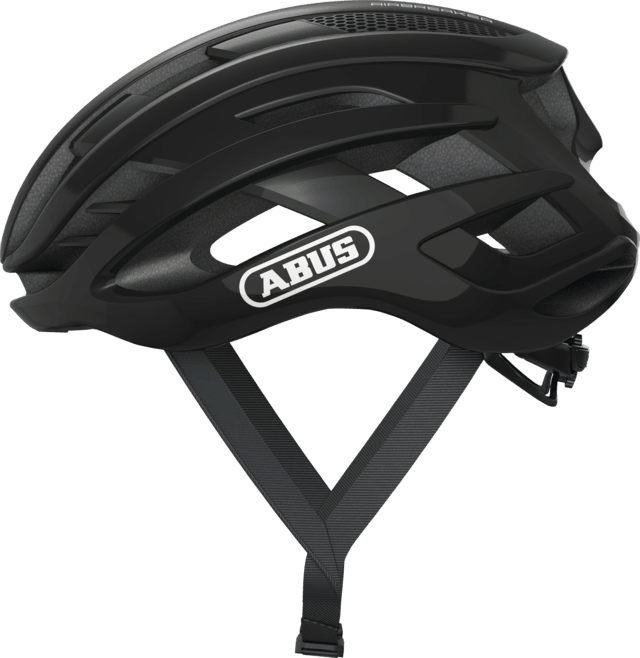 Abus Airbreaker Road Cycling Helmet (Shiny Black) | Cycling Gears Hub - Cycling Gears Hub