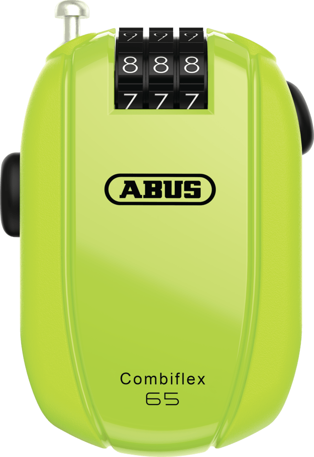ABUS Combiflex StopOver 65cm Cable Lock (Neon) | Cycling Gears Hub - Cycling Gears Hub