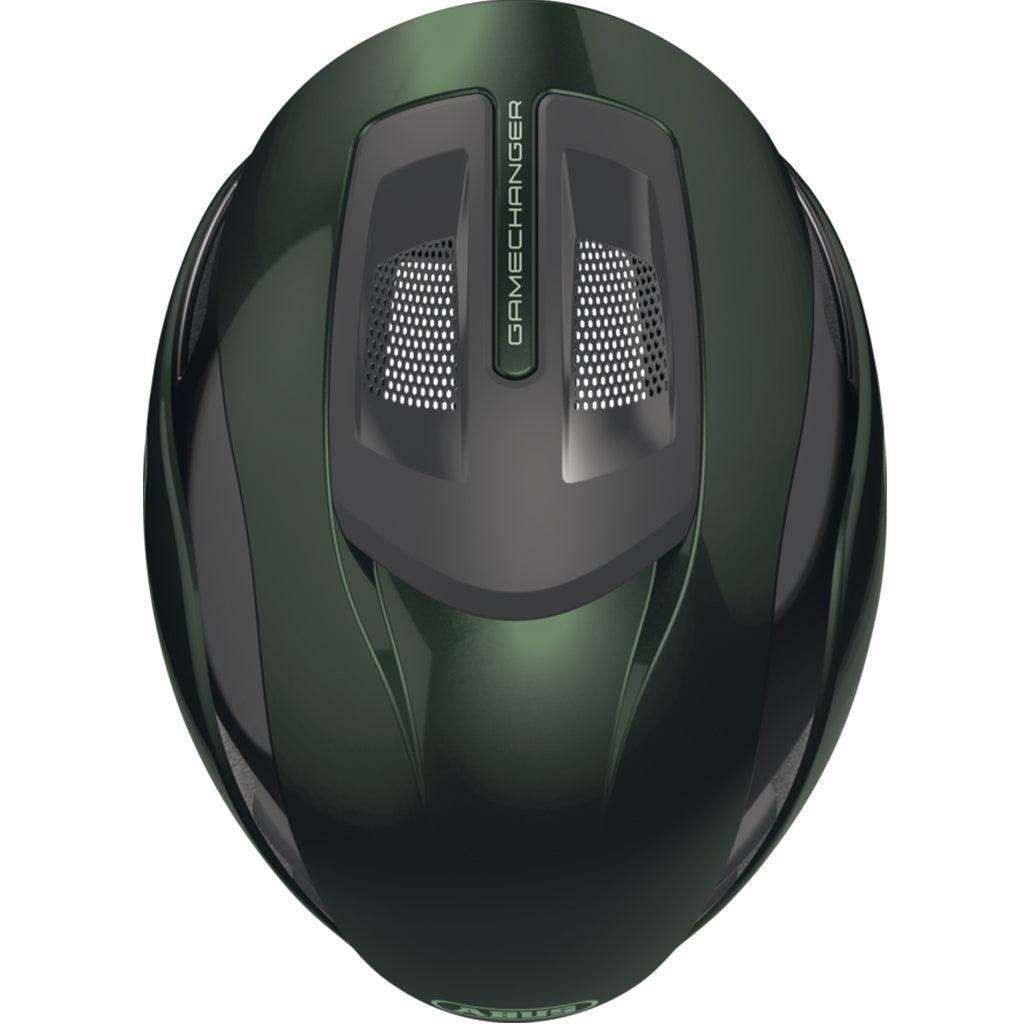 Abus Gamechanger 2.0 Aero Road Cycling Helmet (Moss Green) | Cycling Gears Hub