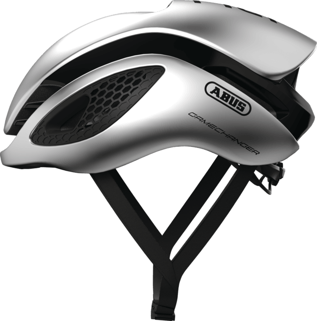 Abus Game Changer Road Cycling Helmet (Gleam Silver) | Cycling Gears Hub