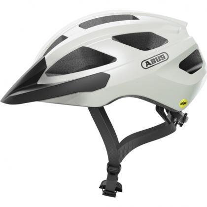ABUS Macator MIPS Helmet – Pearl White | Lightweight Road Cycling Helmet with MIPS Protection