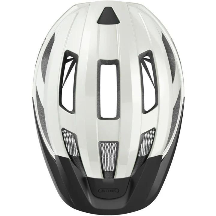 ABUS Macator MIPS Helmet – Pearl White | Lightweight Road Cycling Helmet with MIPS Protection