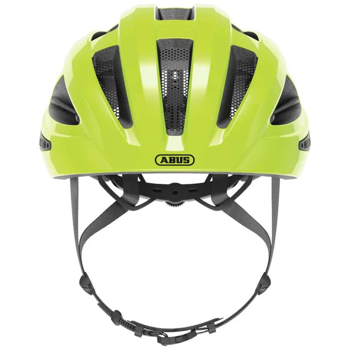 ABUS Macator Helmet – Signal Yellow | Lightweight Road Cycling Helmet