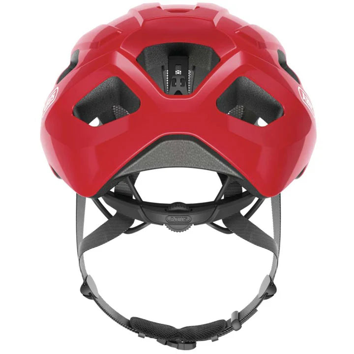 ABUS Macator Helmet – Blaze Red | Lightweight Road Cycling Helmet