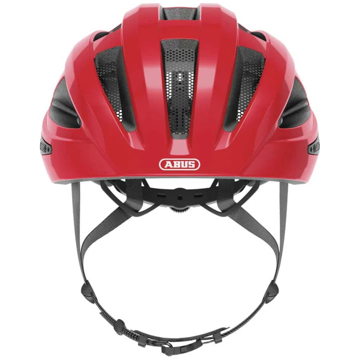 ABUS Macator Helmet – Blaze Red | Lightweight Road Cycling Helmet