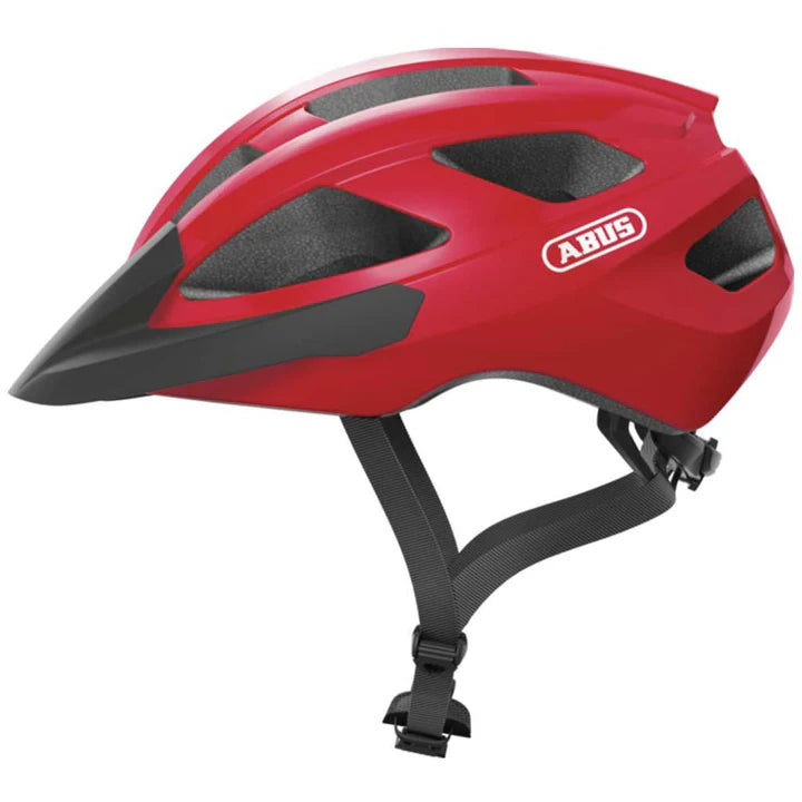 ABUS Macator Helmet – Blaze Red | Lightweight Road Cycling Helmet