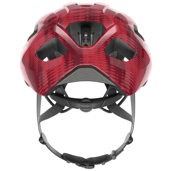 ABUS Macator Helmet – Bordeaux Red | Lightweight Road Cycling Helmet