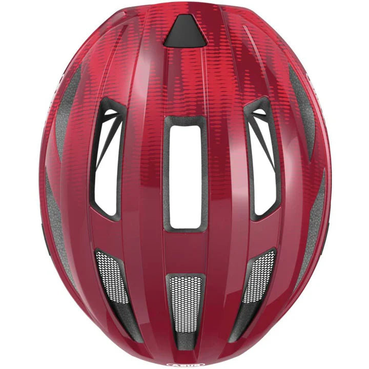 ABUS Macator Helmet – Bordeaux Red | Lightweight Road Cycling Helmet