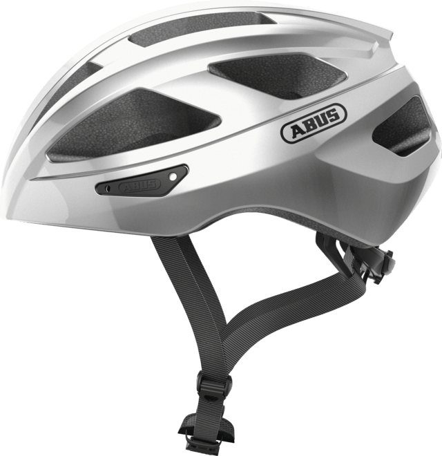 Abus Macator Road Cycling Helmet (Gleam Silver) | Cycling Gears Hub