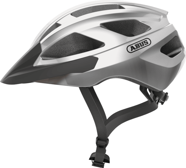 Abus Macator Road Cycling Helmet (Gleam Silver) | Cycling Gears Hub - Cycling Gears Hub
