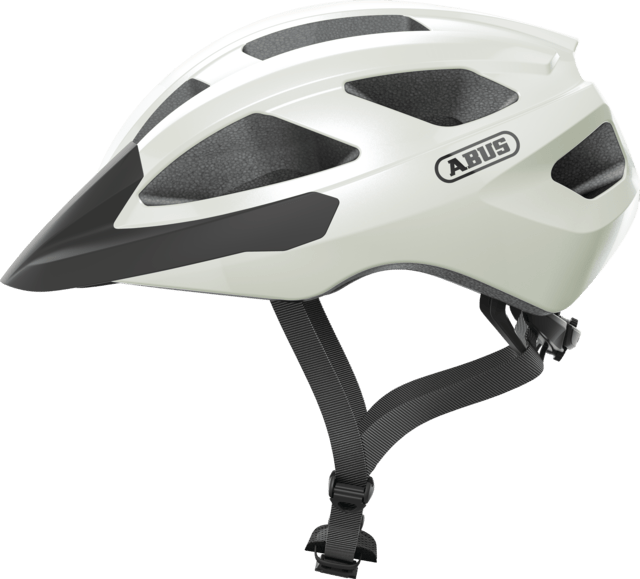 Abus Macator Road Cycling Helmet (Pearl White) | Cycling Gears Hub - Cycling Gears Hub