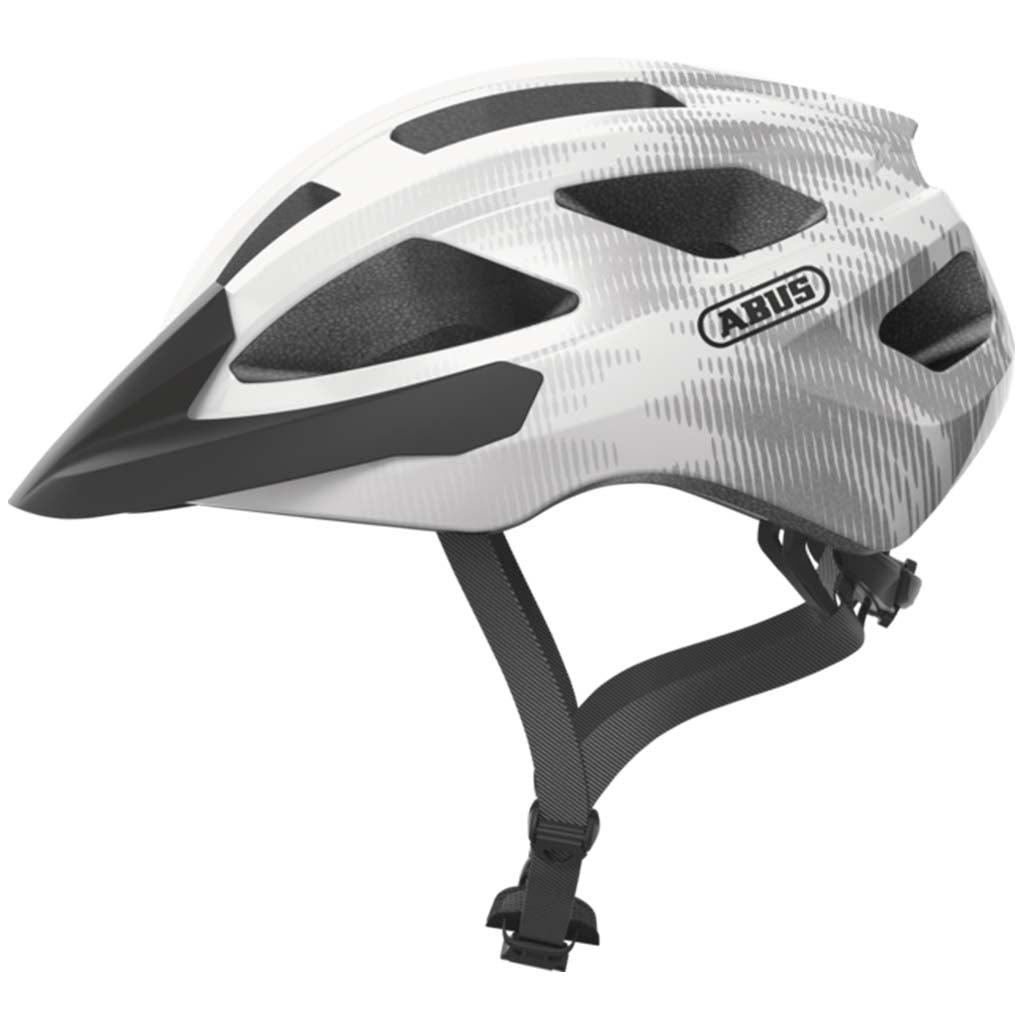 Abus Macator Road Cycling Helmet (White Silver) | Cycling Gears Hub - Cycling Gears Hub