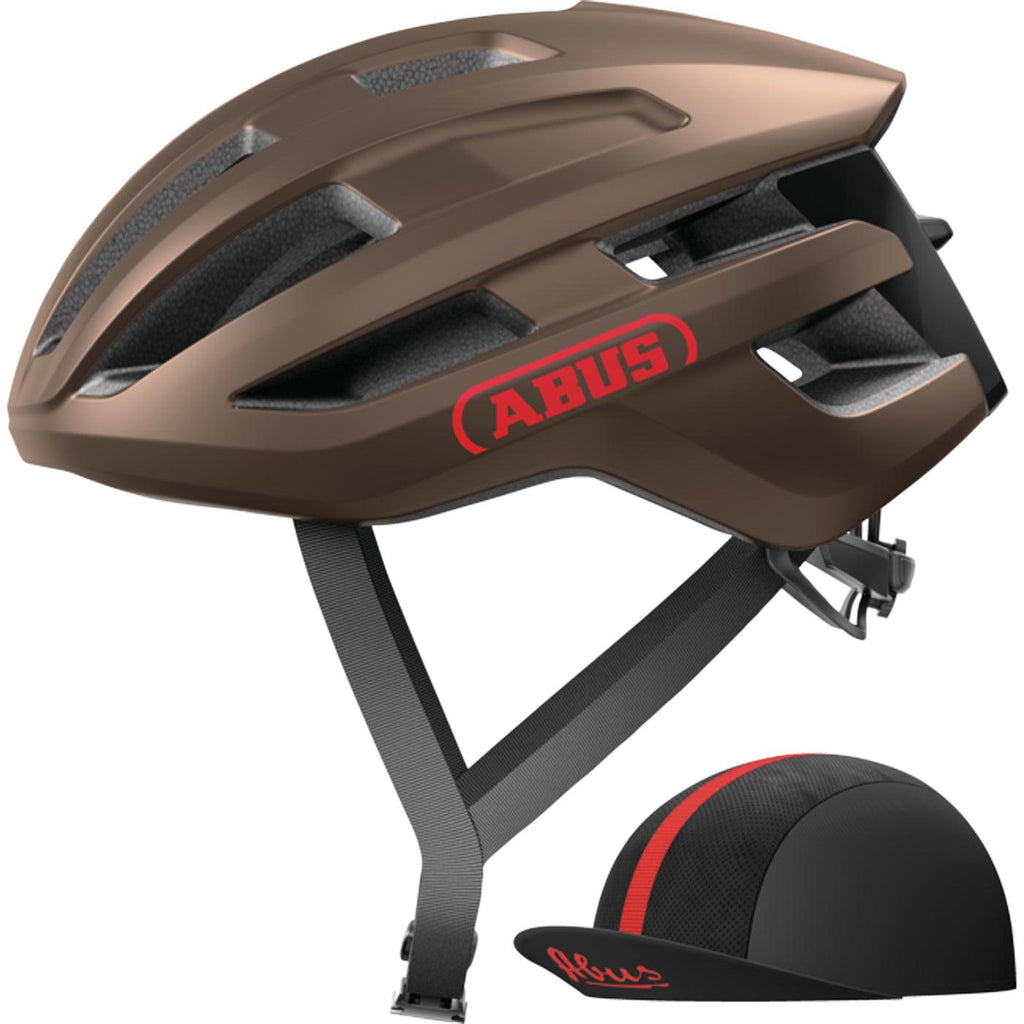 Abus Powerdome Ace Road Cycling Helmet (Metallic Copper) | Cycling Gears Hub - Cycling Gears Hub