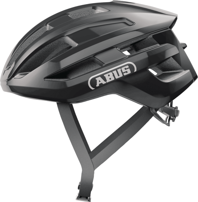 Abus Powerdome Road Cycling Helmet (Shiny Black) | Cycling Gears Hub