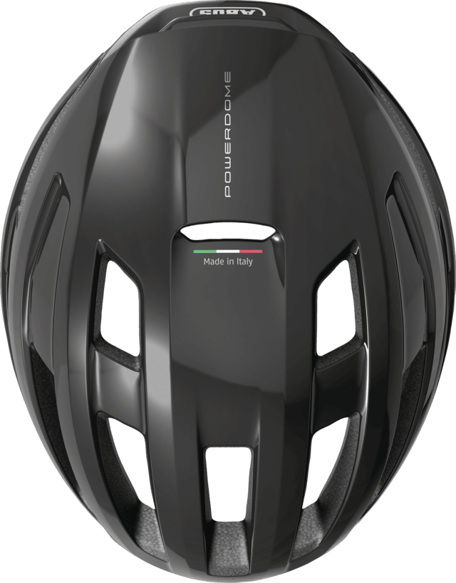 Abus Powerdome Road Cycling Helmet (Shiny Black) | Cycling Gears Hub
