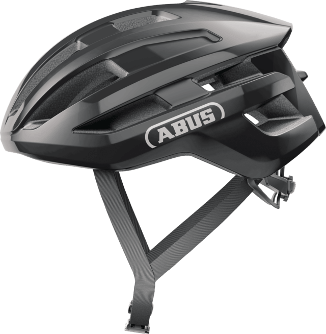Abus Powerdome Road Cycling Helmet (Shiny Black) | Cycling Gears Hub - Cycling Gears Hub