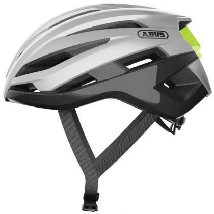 Abus Stormchaser Road Cycling Helmet (Gleam Silver) | Cycling Gears Hub