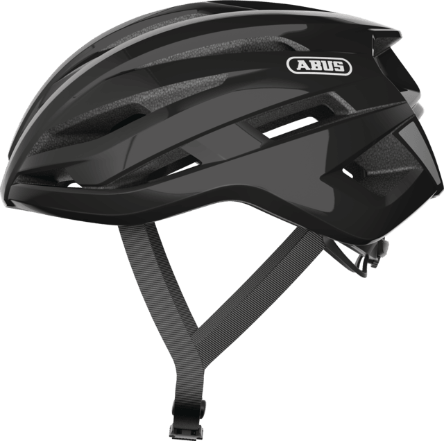Abus Stormchaser Road Cycling Helmet (Shiny Black) | Cycling Gears Hub - Cycling Gears Hub
