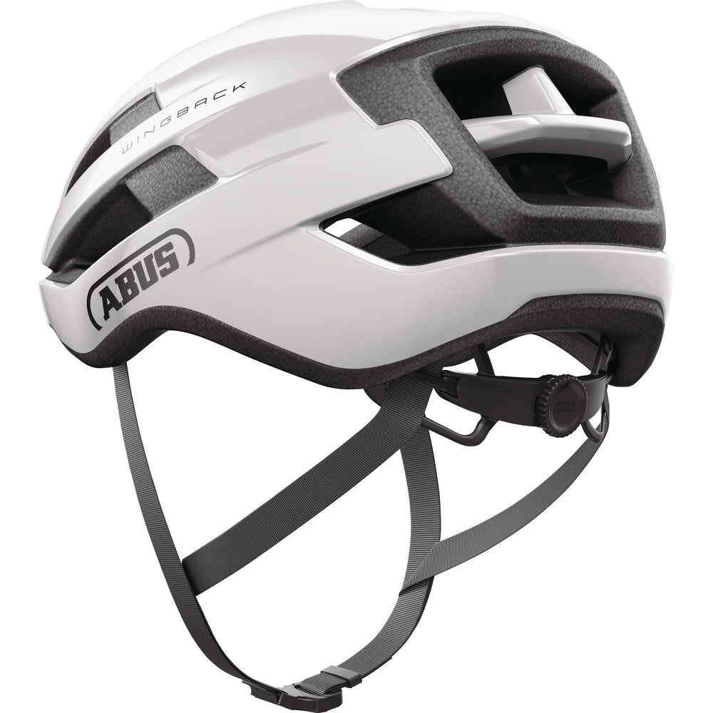 ABUS WingBack Helmet – Shiny White | Lightweight Aerodynamic Road Cycling Helmet