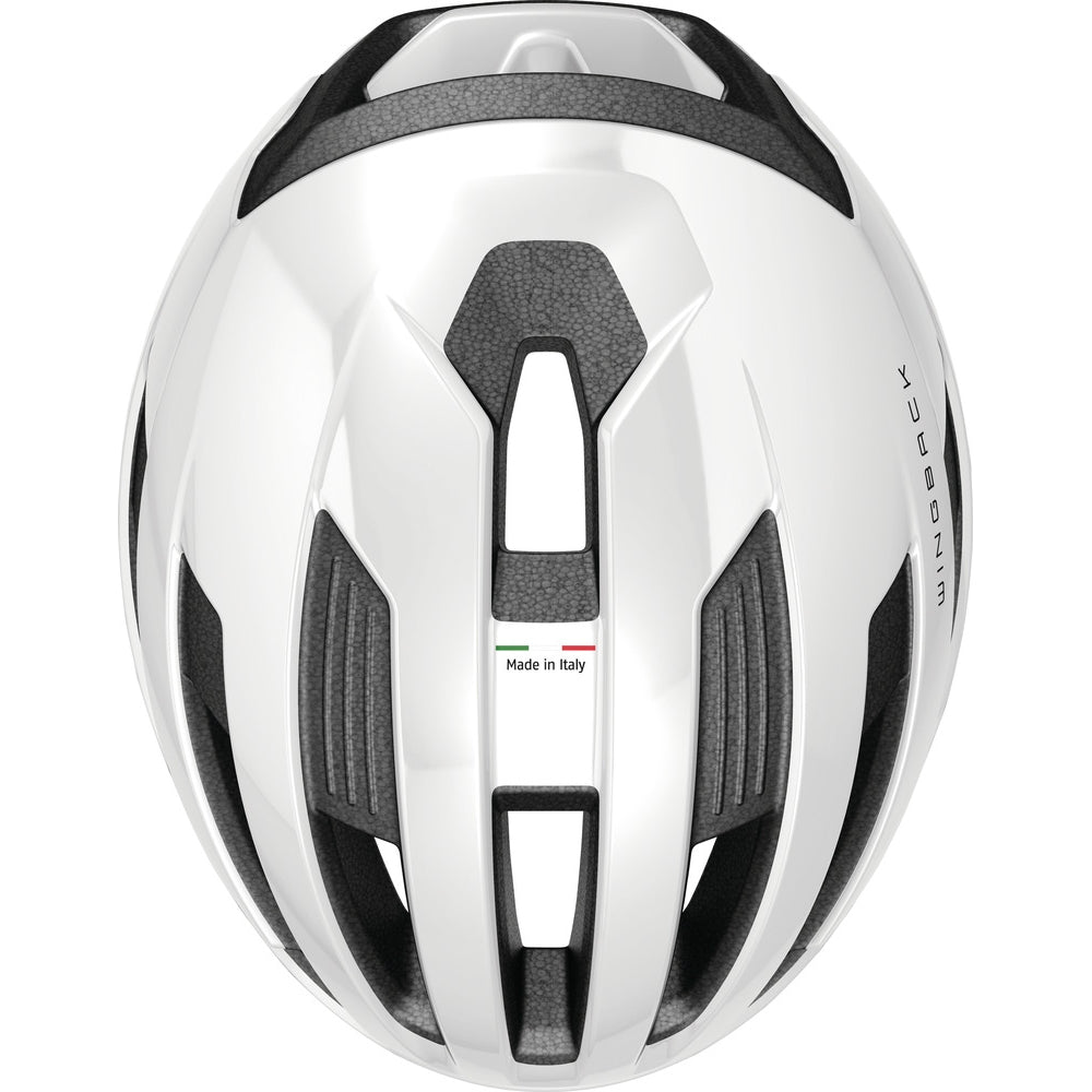 ABUS WingBack Helmet – Shiny White | Lightweight Aerodynamic Road Cycling Helmet