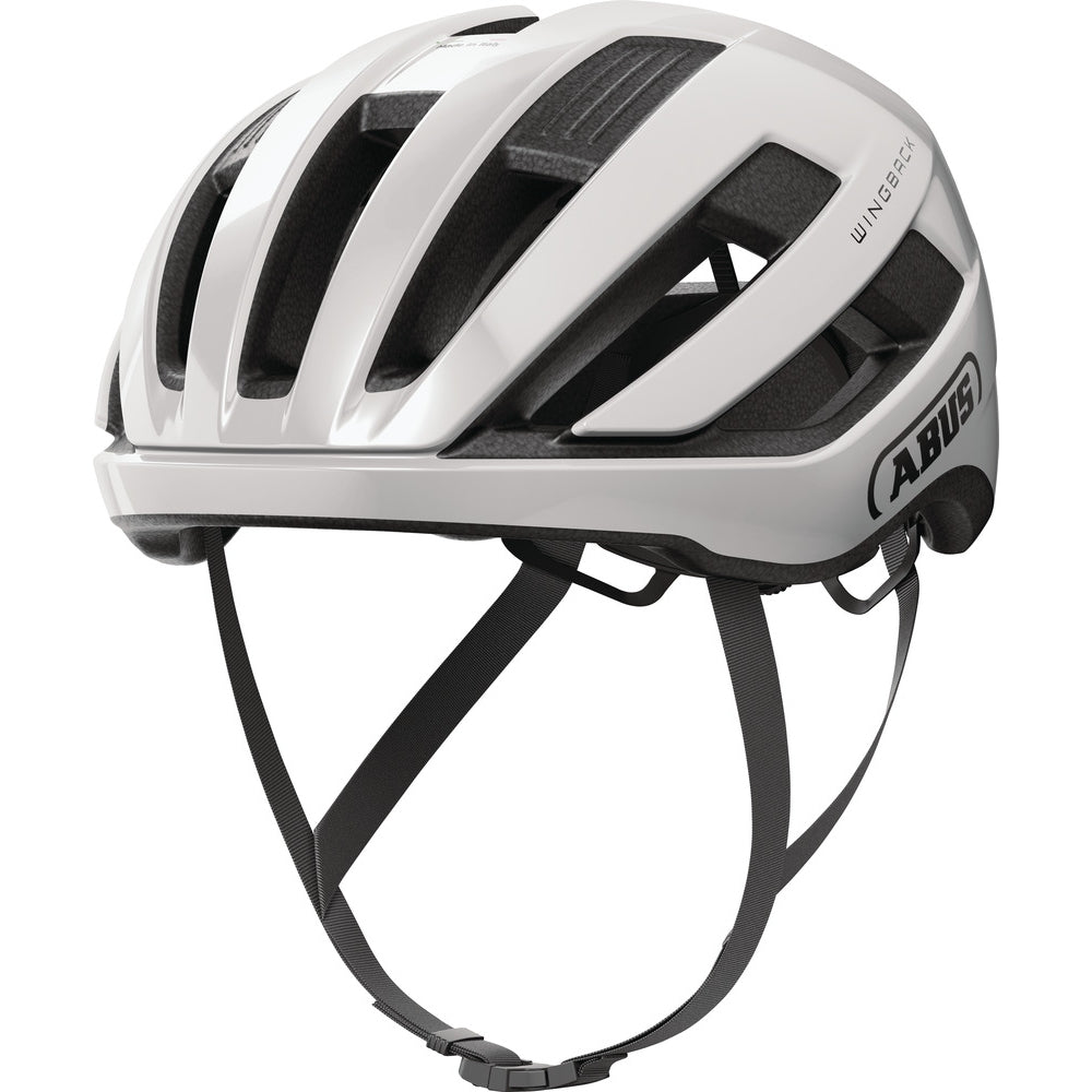 ABUS WingBack Helmet – Shiny White | Lightweight Aerodynamic Road Cycling Helmet