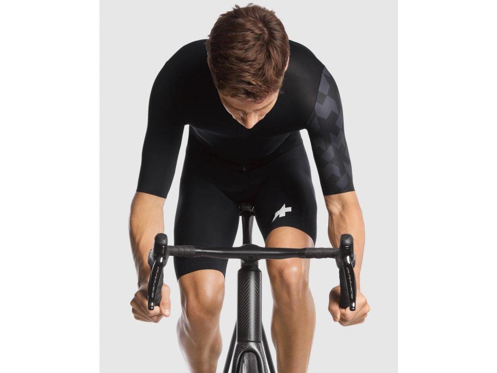 Assos Equipe RS Le Houdini S9 Targa Mens Cycling Roadsuit (Black) | Cycling Gears Hub