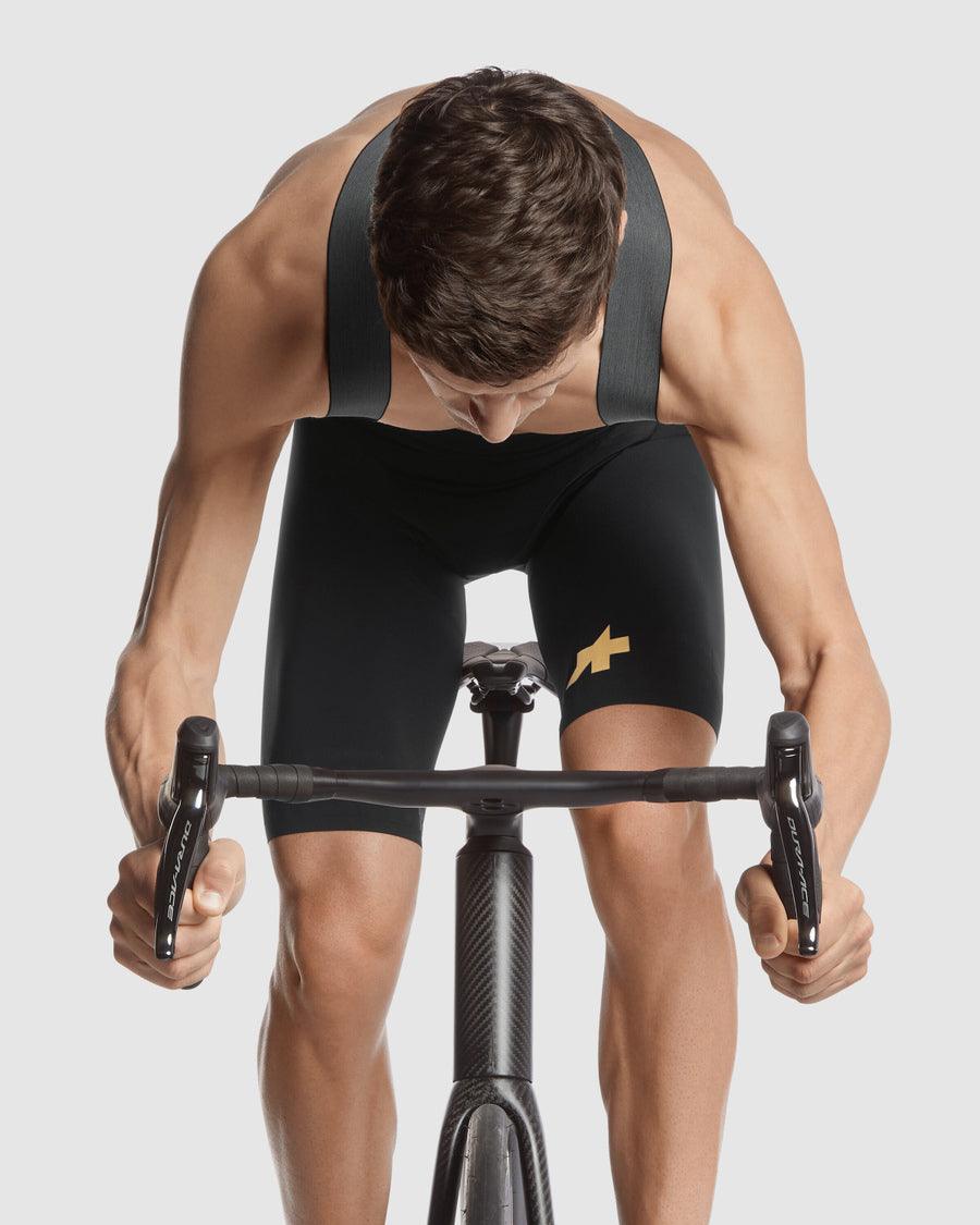 Assos Equipe RSR S9 Targa Mens Cycling Bibshorts (Flamme D’Or) | Cycling Gears Hub