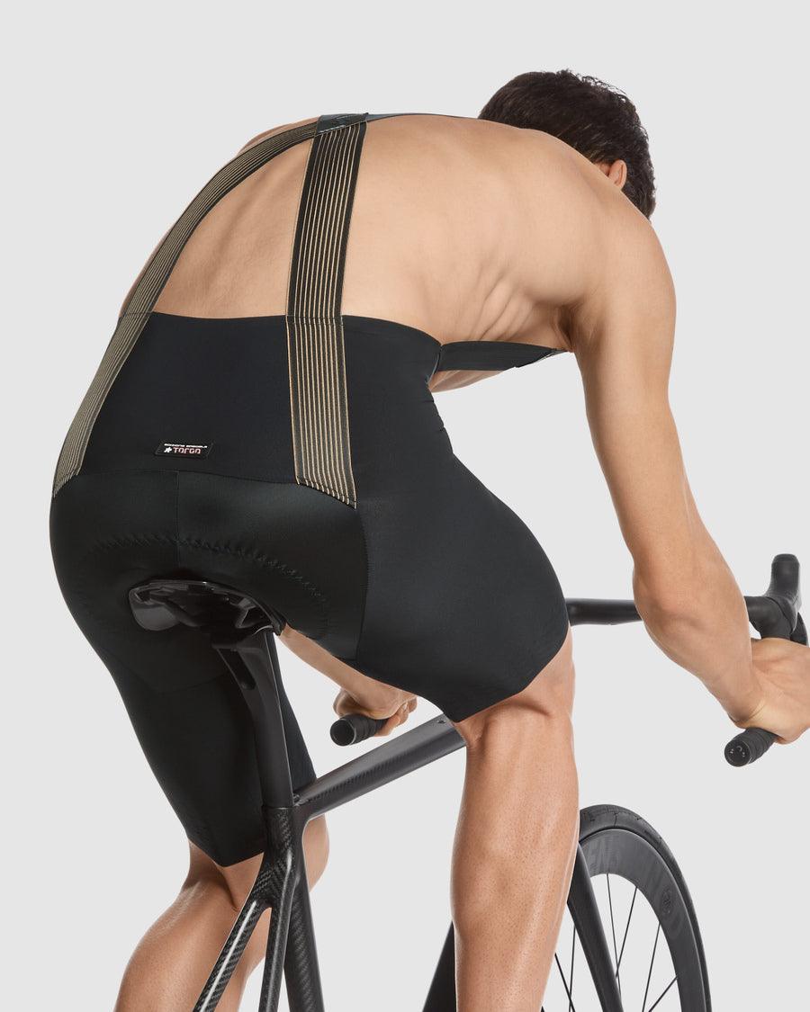 Assos Equipe RSR S9 Targa Mens Cycling Bibshorts (Flamme D’Or) | Cycling Gears Hub