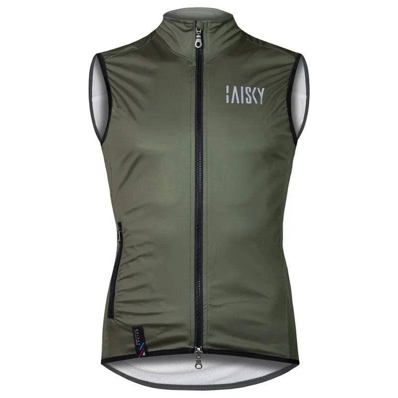 Baisky Double zipper Men Wind Vest (Army Green) | Cycling Gears Hub