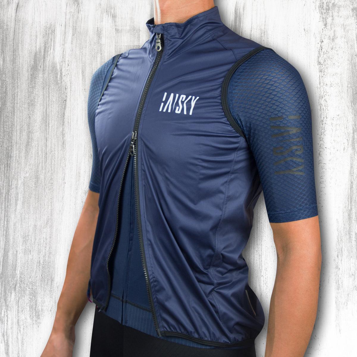 Baisky Double zipper Men Wind Vest (BK Blue) | Cycling Gears Hub