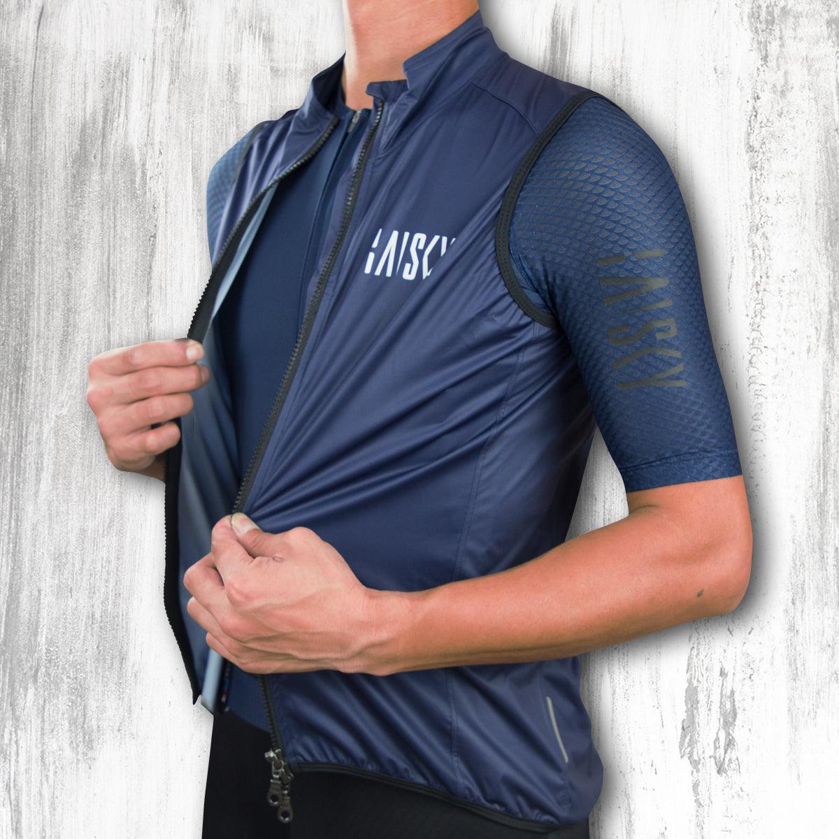 Baisky Double zipper Men Wind Vest (BK Blue) | Cycling Gears Hub