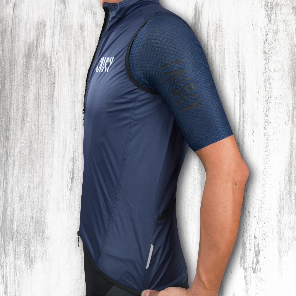 Baisky Double zipper Men Wind Vest (BK Blue) | Cycling Gears Hub