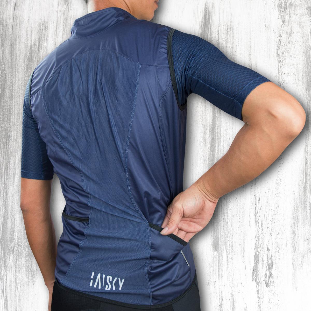 Baisky Double zipper Men Wind Vest (BK Blue) | Cycling Gears Hub