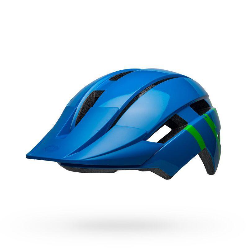 Bell Sidetrack II MTB Cycling Helmet (Strike Gloss Blue/Green) | Cycling Gears Hub