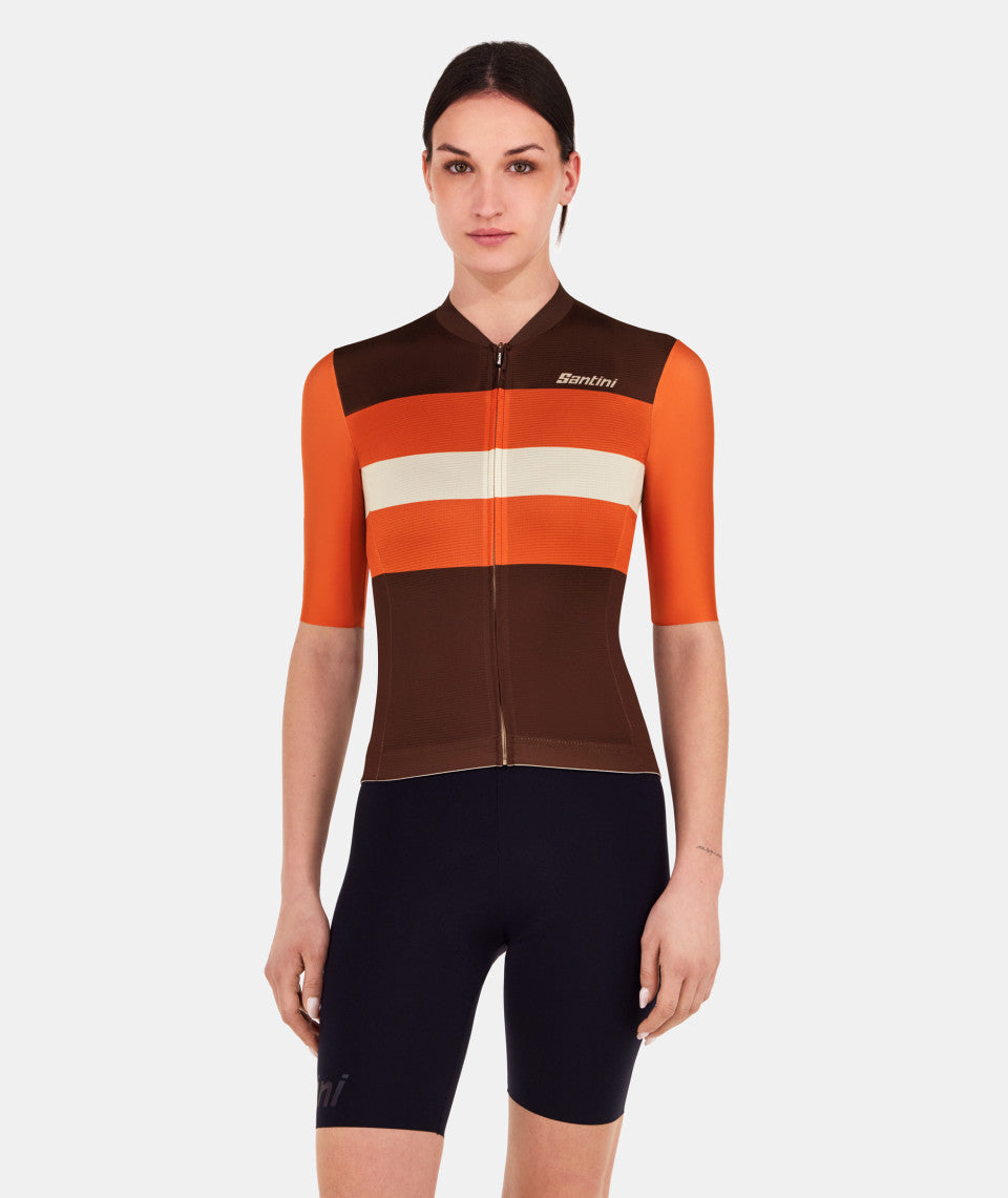 Santini Bengal Unisex Cycling Jersey (Rust) | Cycling Gears Hub