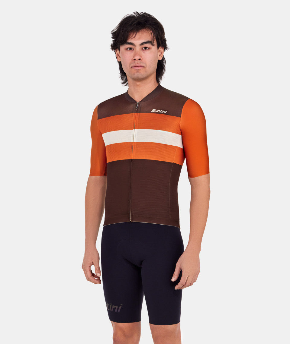 Santini Bengal Unisex Cycling Jersey (Rust) | Cycling Gears Hub