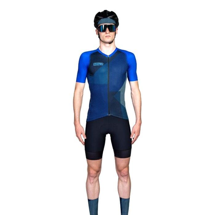 Bioracer Spitfire Blitzz Mens Cycling Jersey (Blue) | Cycling Gears Hub
