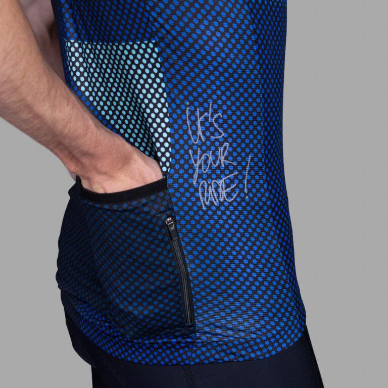 Bioracer Spitfire Blitzz Mens Cycling Jersey (Blue) | Cycling Gears Hub