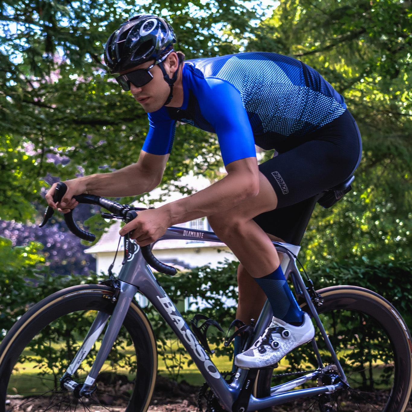 Bioracer Spitfire Blitzz Mens Cycling Jersey (Blue) | Cycling Gears Hub
