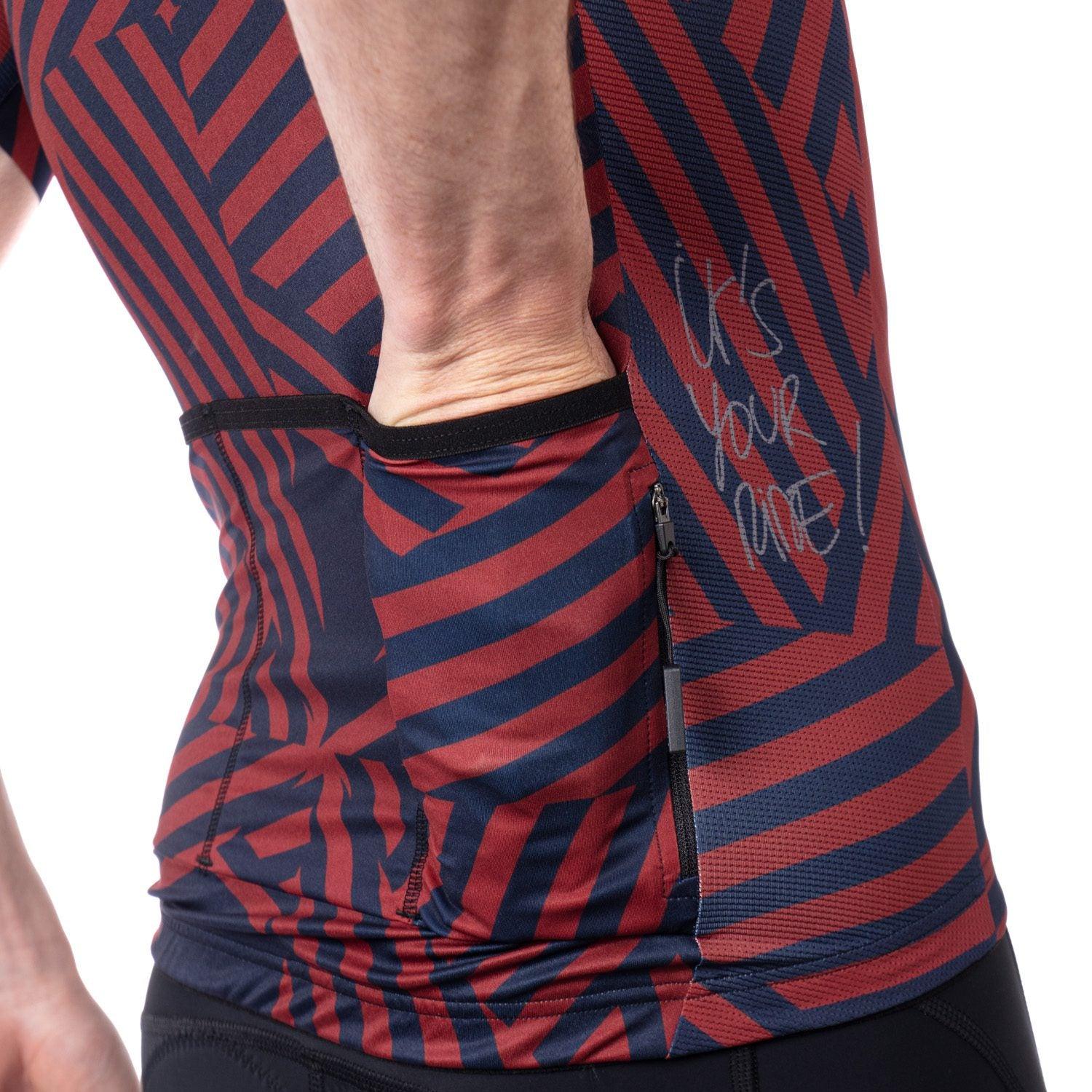 Bioracer Spitfire Mens Cycling Jersey (Don Dazzle/Navy Bordeaux) | Cycling Gears Hub