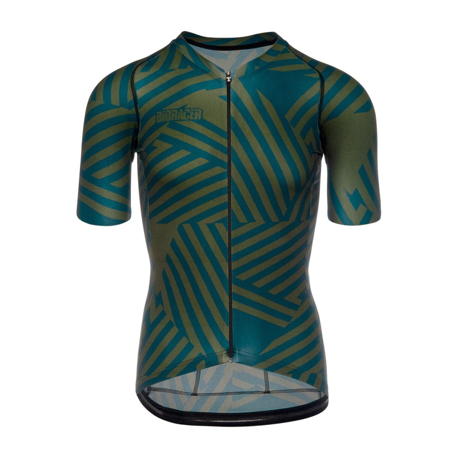 Bioracer Spitfire Mens Cycling Jersey (Don Dazzle/Petrol Olive) | Cycling Gears Hub