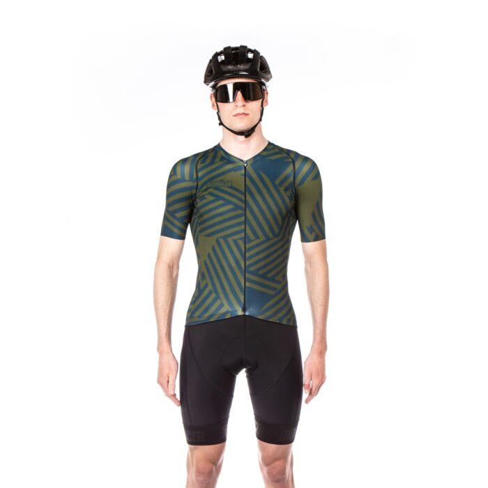 Bioracer Spitfire Mens Cycling Jersey (Don Dazzle/Petrol Olive) | Cycling Gears Hub