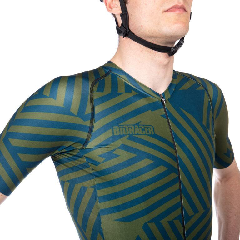 Bioracer Spitfire Mens Cycling Jersey (Don Dazzle/Petrol Olive) | Cycling Gears Hub