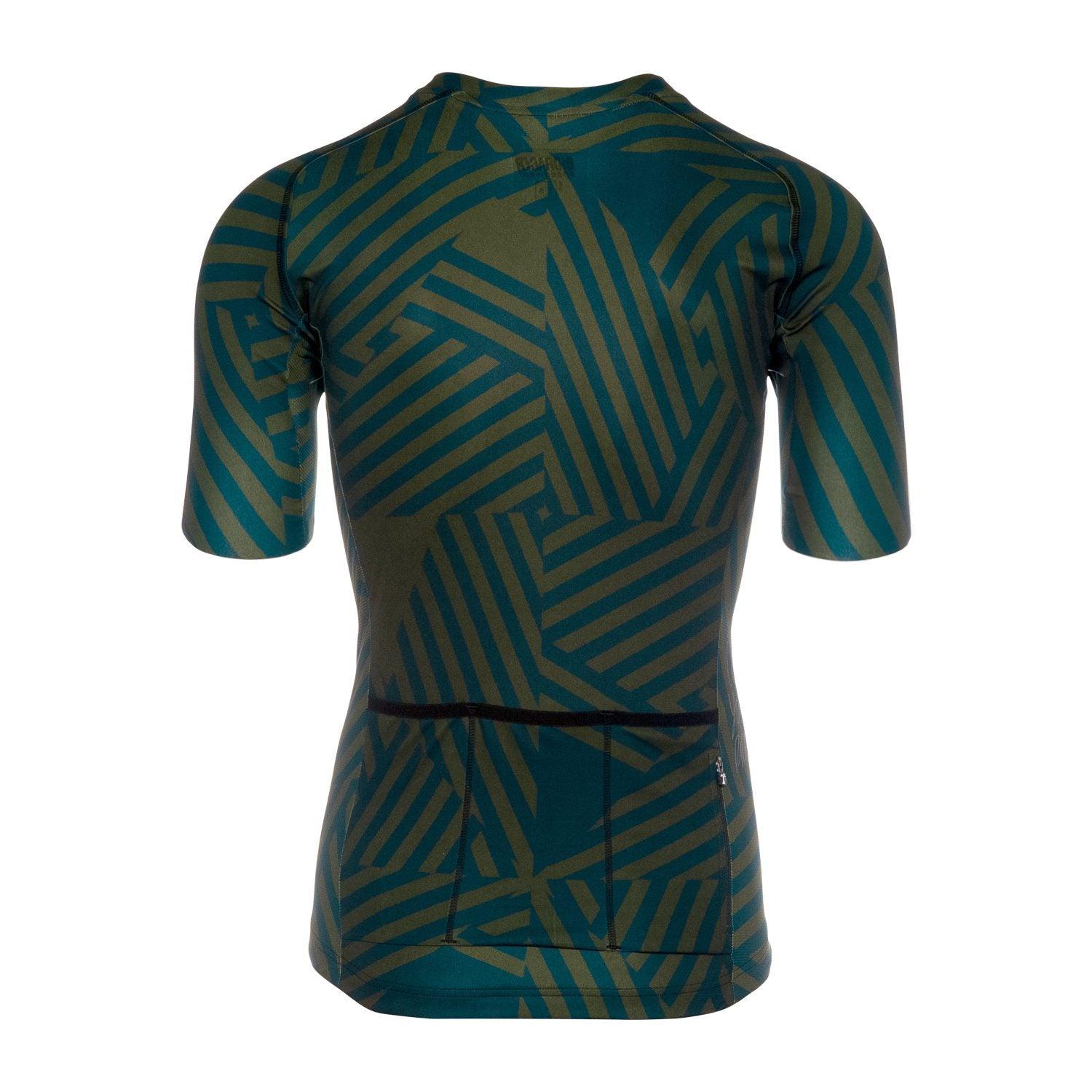 Bioracer Spitfire Mens Cycling Jersey (Don Dazzle/Petrol Olive) | Cycling Gears Hub - Cycling Gears Hub