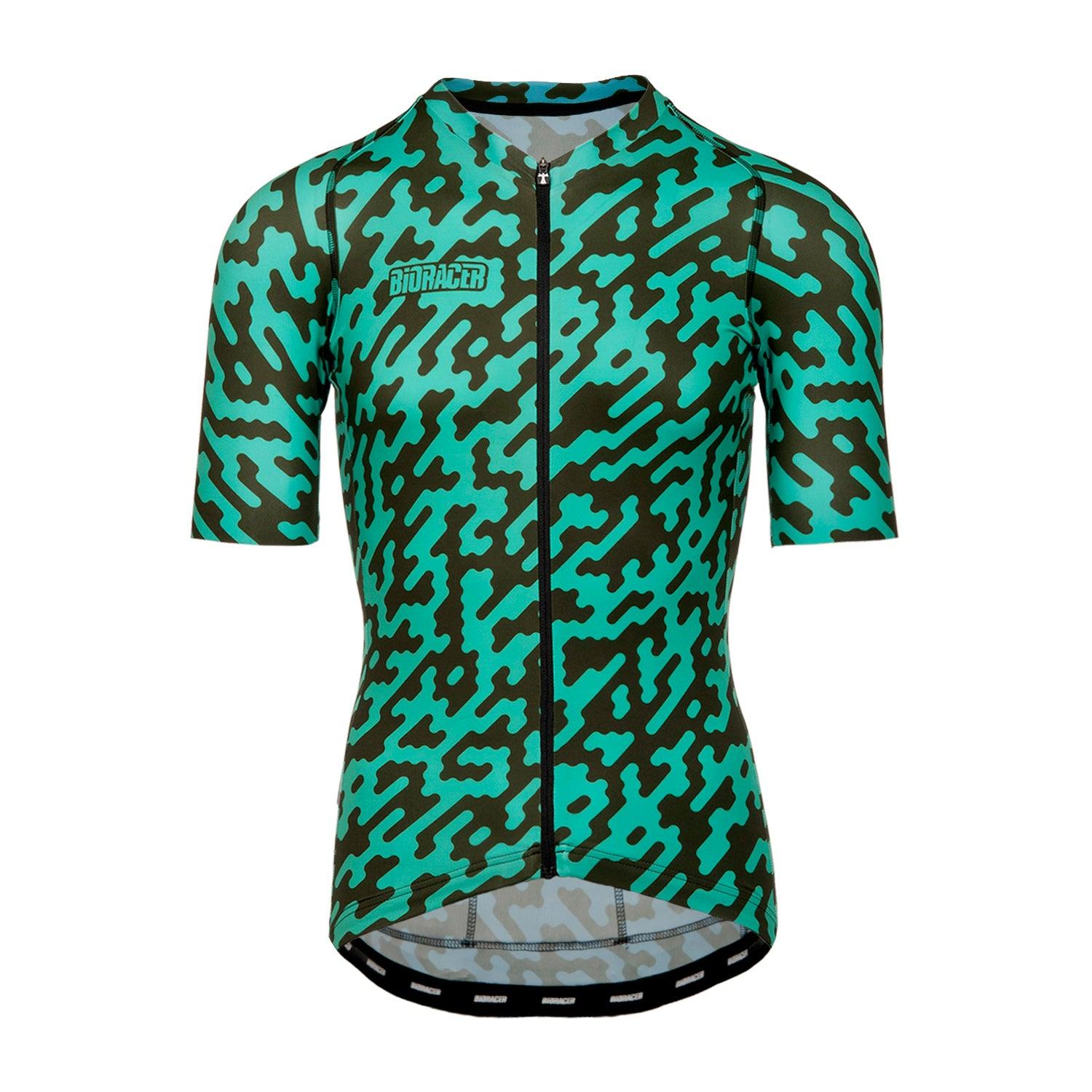 Bioracer Spitfire Noise Mens Cycling Jersey (Green) | Cycling Gears Hub